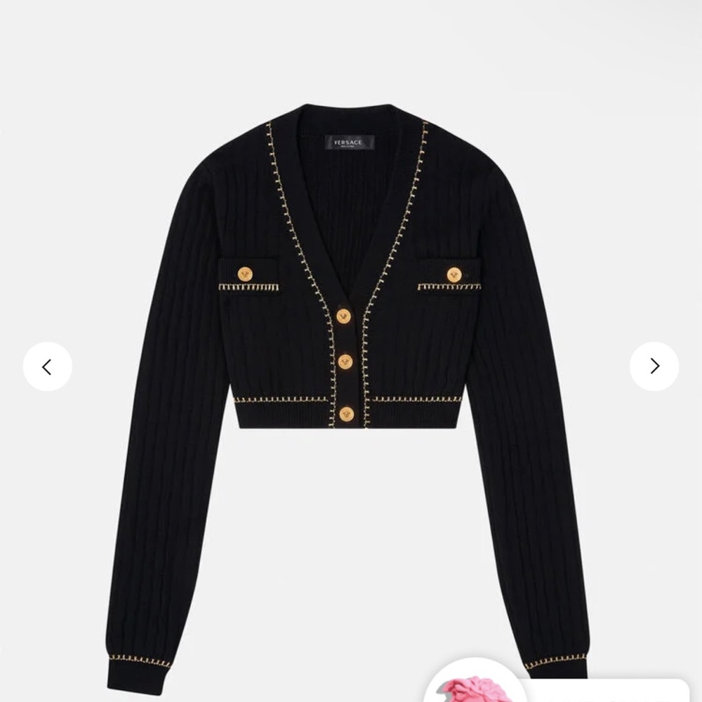 VERSACE CROPPED MEDUSA CARDIGAN